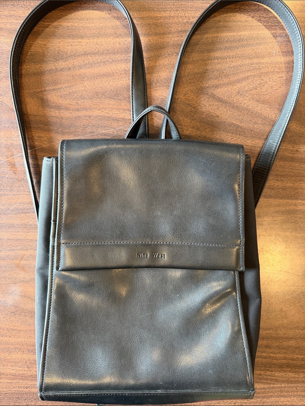 Nine West Vintage 90s/Y2K Faux Leather Backpack
